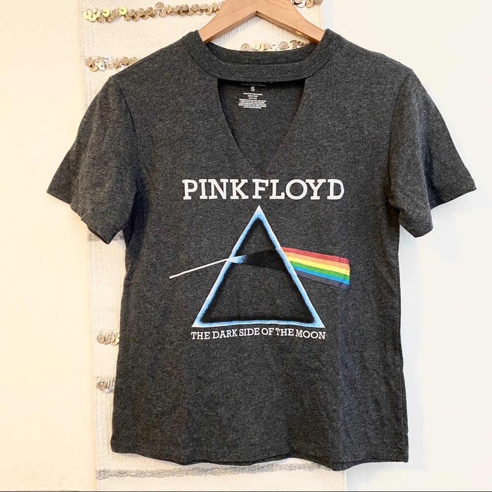 PINK FLOYD Choker Neck Retro Vintage Band Tee S
